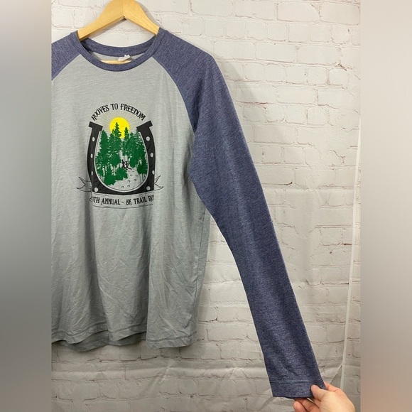 Hooves To Freedom 10th Annual 8k Trail Run Sports Tek Shirt Mens Size Large - Picture 3 of 7